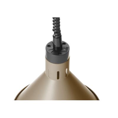 Závěsná výhřevná lampa s nastavitelnou výškou, kuželová, HENDI, Béžová, 230V/250W, ⌀275x(H)250mm | 273777